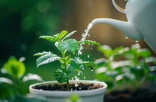 AI generated the best way to water your plants photo