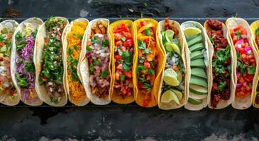 AI generated tacos in many different styles photo