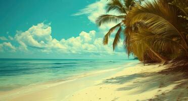 AI generated tropical beaches on the white white sand tropical beach photo