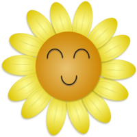 illustration of the smiling sunflower png