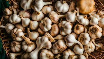 AI generated garlic is a very popular ingredient in many recipes photo