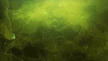 geometrisch Grün Hintergrund mit gebogen Wellen im Bewegung. Gradient Video von hoch Qualität im 4k