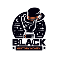 svart historia månad illustration ikon element png fil