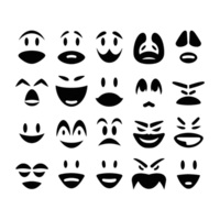gezicht emotie pictogrammen silhouet PNG het dossier