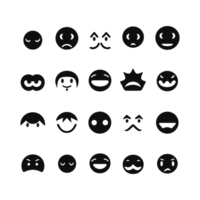 Gesicht Emotion Symbole Silhouette png Datei