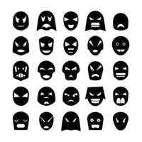 Face emotion icons silhouette PNG file