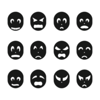 gezicht emotie pictogrammen silhouet PNG het dossier