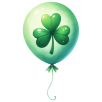 AI generated Green Clover Balloon for St. Patrick's Day Celebration png