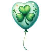 ai genererad grön klöver ballong för st. Patricks dag firande png