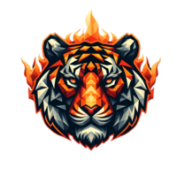 AI generated Lion head illustration with elements png