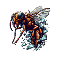 AI generated Insect illustration design with transparent background png