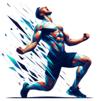 AI generated Illustration of an athlete celebrating a victory png