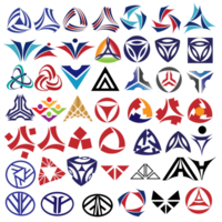driehoekig logo vormen png