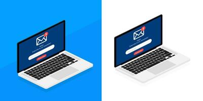 Subscribe to our newsletter form. Sign up form with envelope, email sign. Vector illustration.