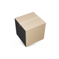 Delivery cardboard box mockup png