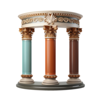 AI generated Greek column isolated on transparent background png