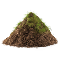 AI generated Grassy dirt heap isolated on transparent background png