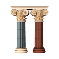 AI generated Greek column isolated on transparent background png