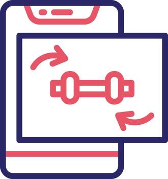 icono de vector de sincronización de datos