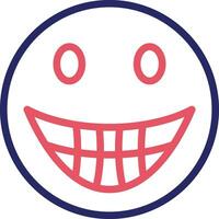 Grinning Face with Big Eyes Vector Icon