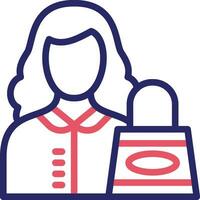 Woman Shopping Vector Icon