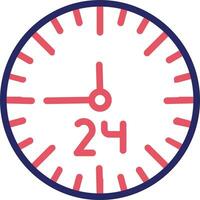 Icono de vector de 24 horas