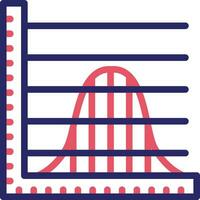 Bell Curve on Graph Vector Icon