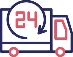 24 Hours Delivery Vector Icon