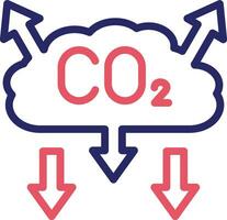 co2 contaminación vector icono