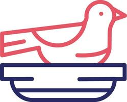 Brids in Nest Vector Icon