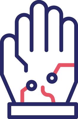 Wired Gloves Vector Icon