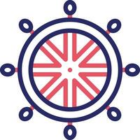 Ship Wheel Vector Icon