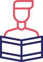 Man Reading Book Vector Icon