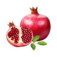 AI generated Pomegranate fruit isolated on transparent background png