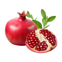 AI generated Pomegranate fruit isolated on transparent background png