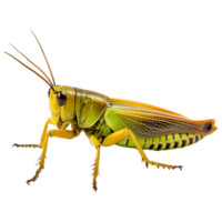 AI generated 3d grasshopper isolated on transparent background png