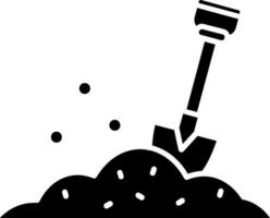 Shovel Glyph Icon vector