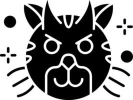 Demon Glyph Icon vector