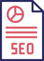 icono de vector de informe seo