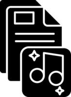 Music Glyph Icon vector