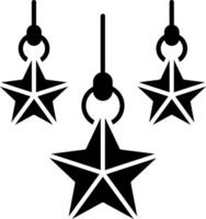 Navidad estrella glifo icono vector