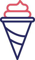 icono de vector de cono de helado