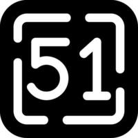 Fifty One Glyph Icon vector