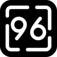 Ninety Six Glyph Icon vector