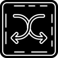 Shuffle Glyph Icon vector