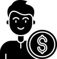 Money Glyph Icon vector