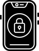 Lock Glyph Icon vector