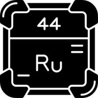 Ruthenium Glyph Icon vector