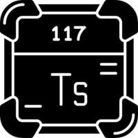 Tennessine Glyph Icon vector