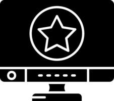 Star Glyph Icon vector